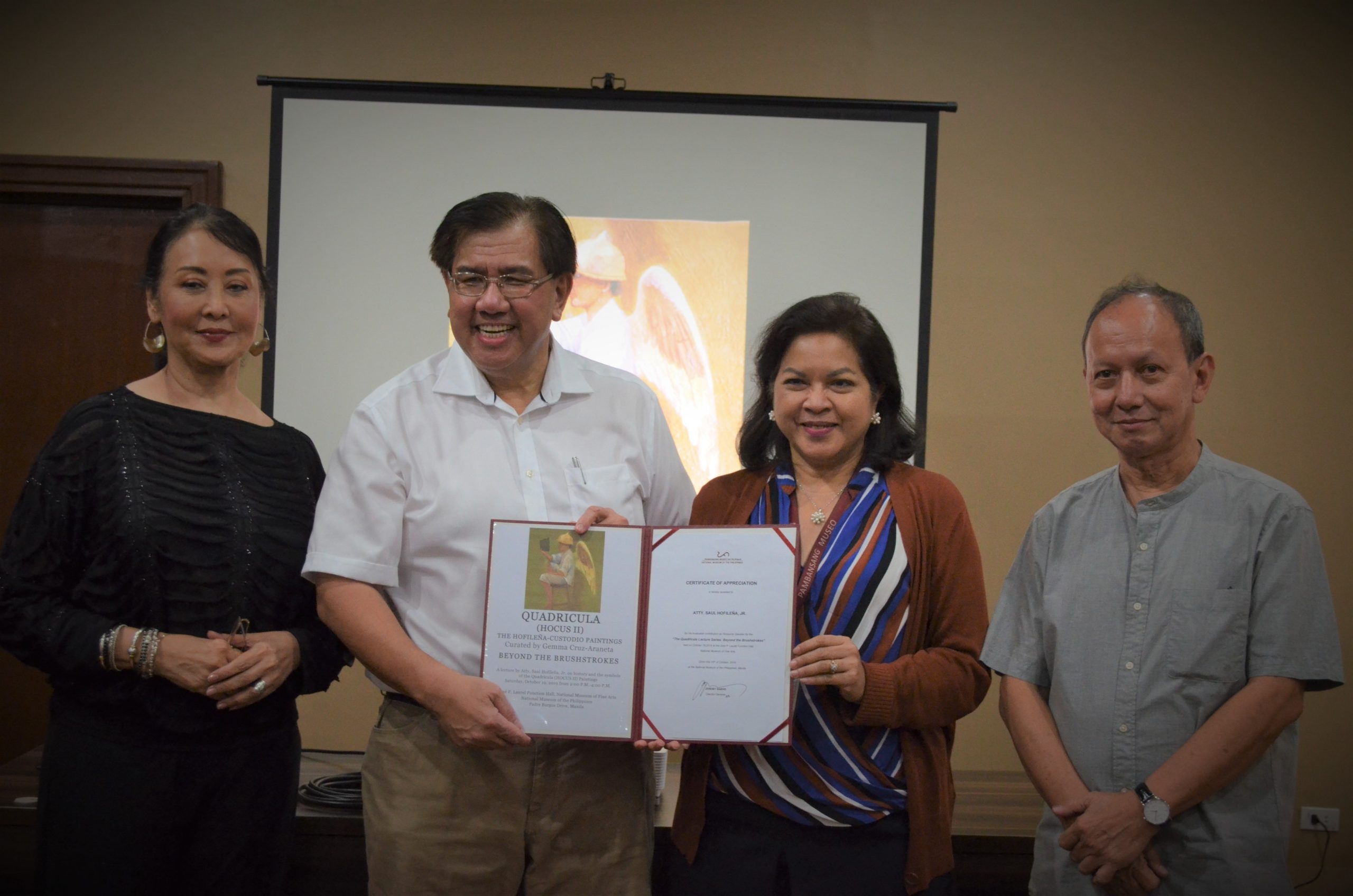 Awarding of the certificate to Atty. Saul Hofileña