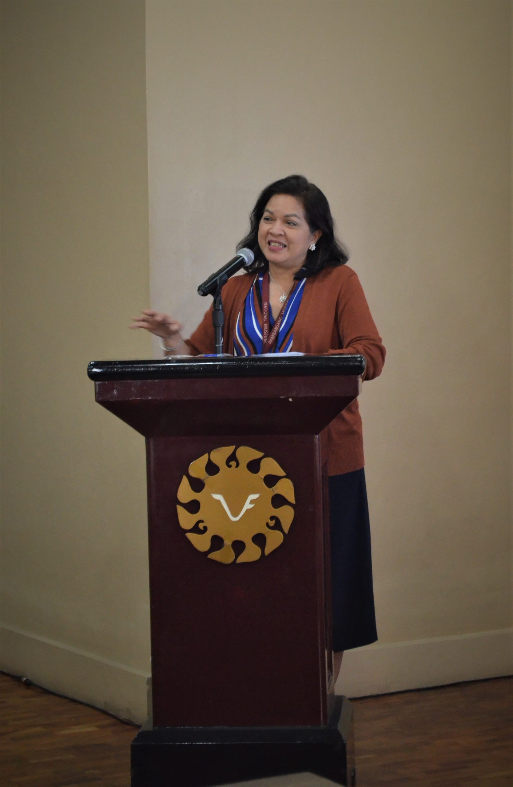 Deputy Director-General for Museums Dr. Ana Maria Theresa P. Labrador during her welcome remarks_photo 1