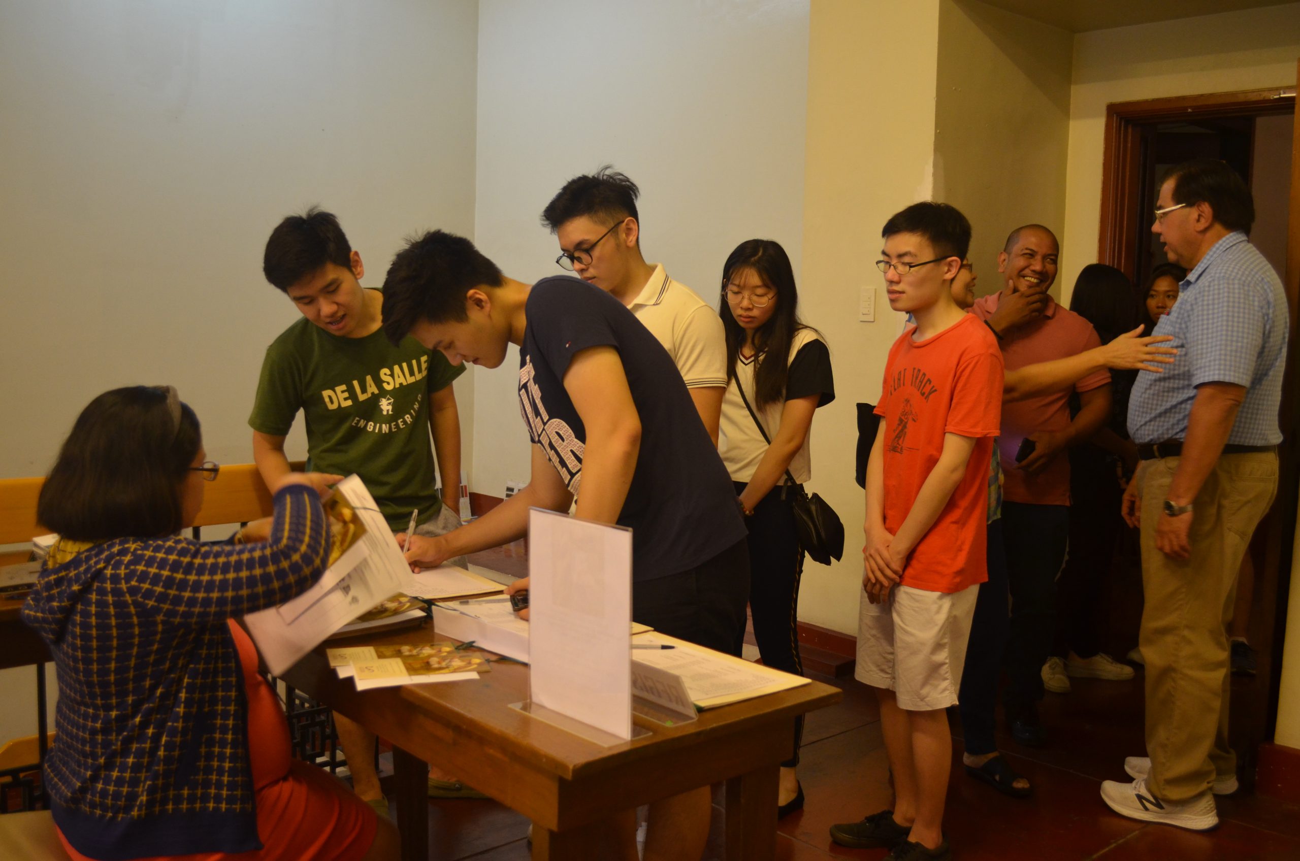 Registration of the participants coming from different schools
